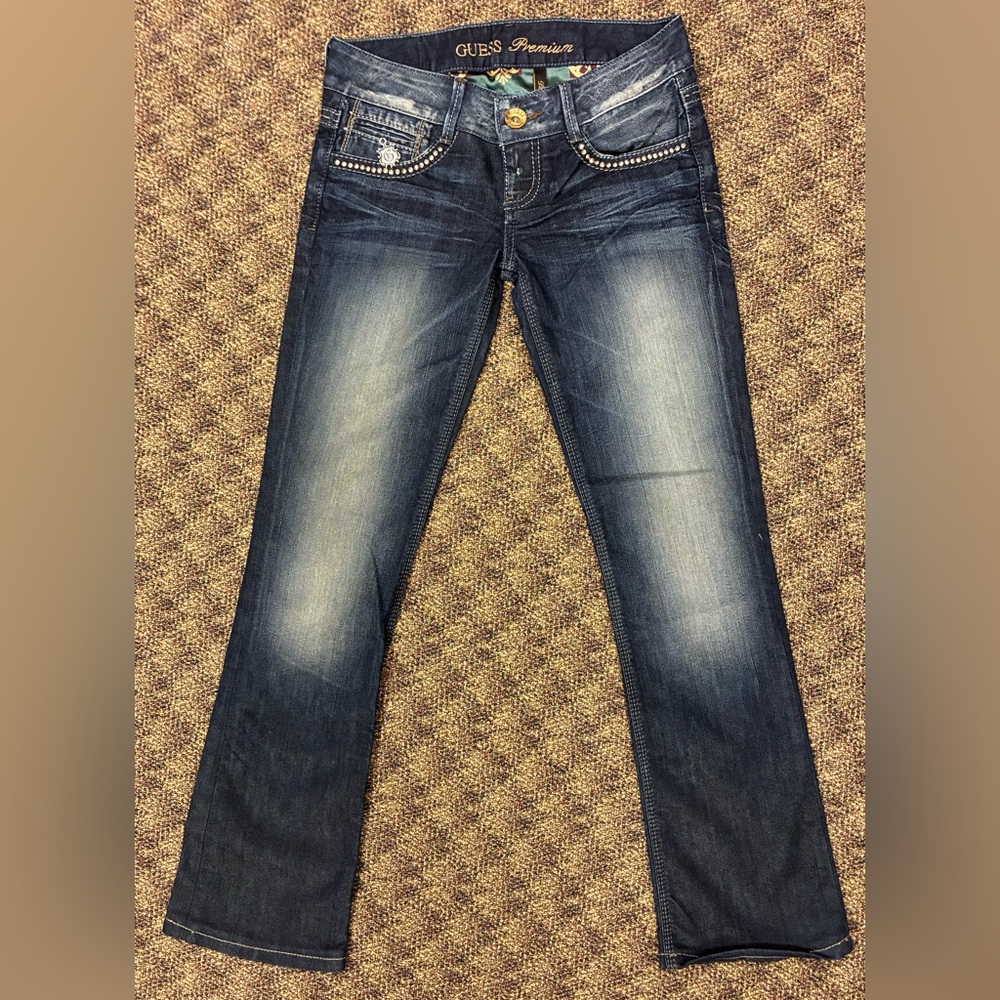 GUESS Dark Wash Straight Leg Jeans